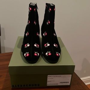 Alexa Chung velvet boots